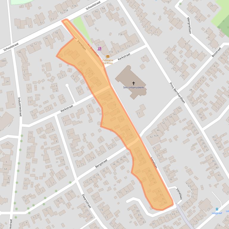 Kaart van postcodegebied 5951EK.