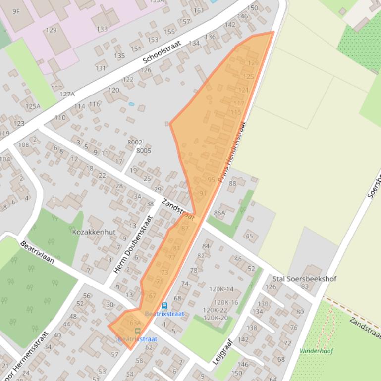 Kaart van postcodegebied 5951EP.