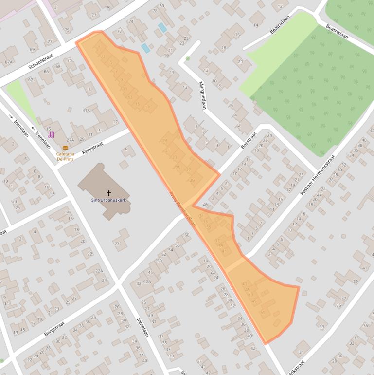 Kaart van postcodegebied 5951EV.
