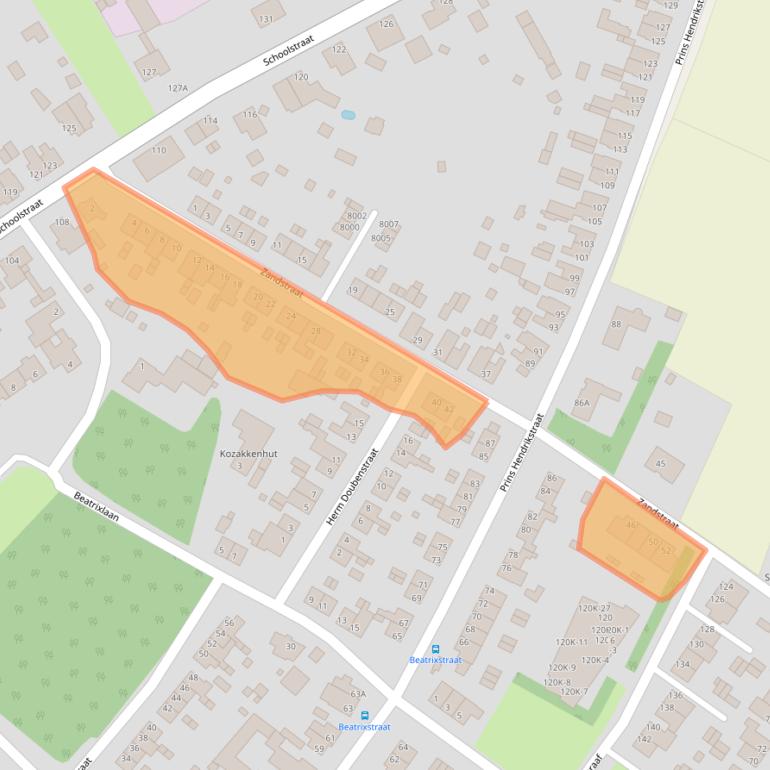 Kaart van postcodegebied 5951GJ.