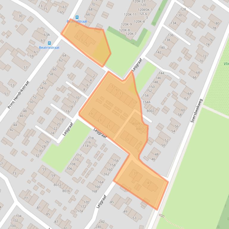 Kaart van postcodegebied 5951GP.