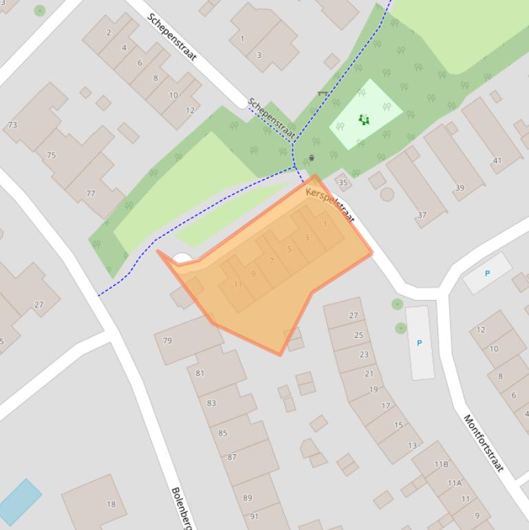 Kaart van postcodegebied 5951JA.