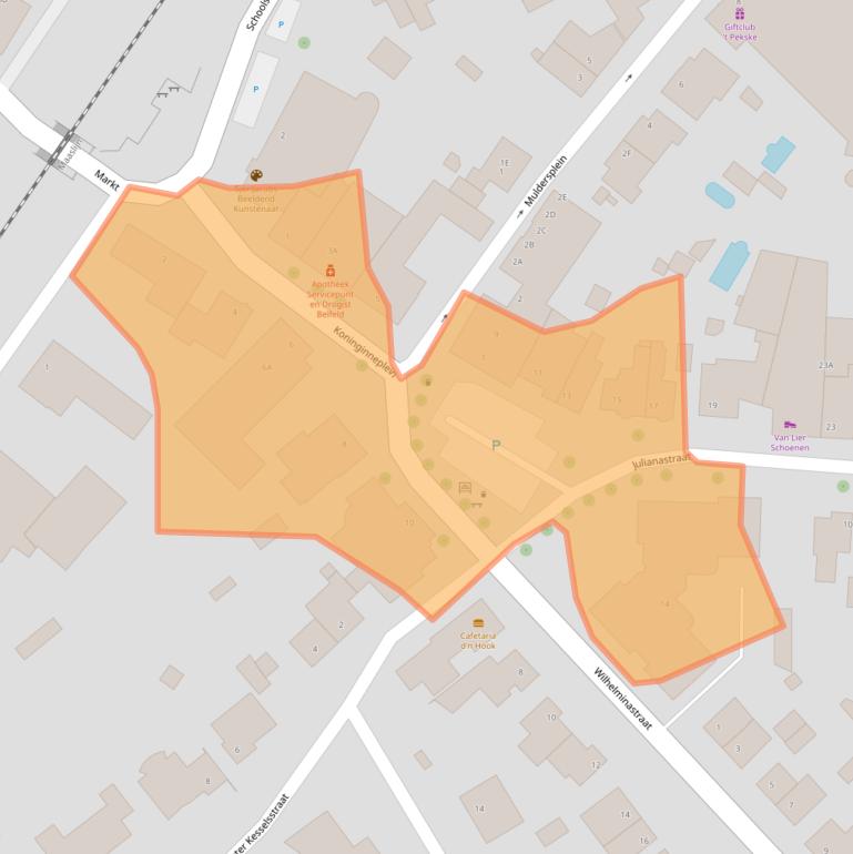 Kaart van postcodegebied 5951LC.