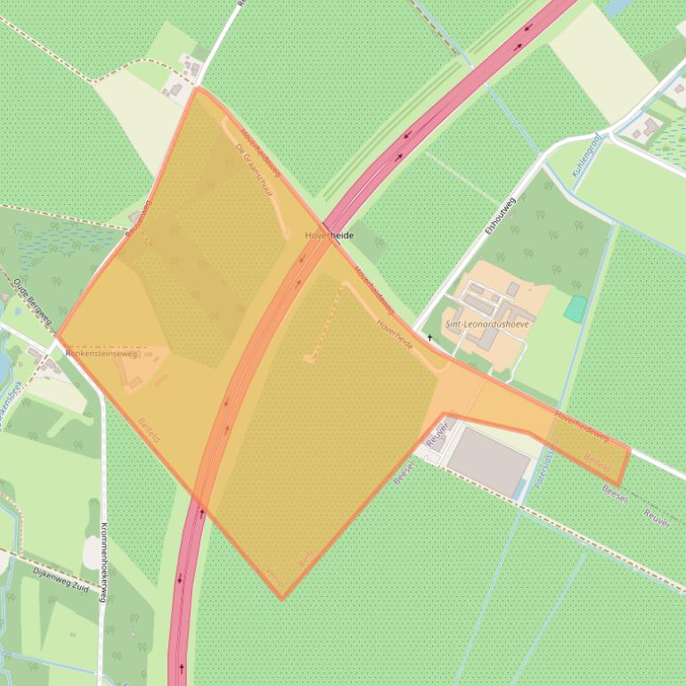 Kaart van postcodegebied 5951NE.