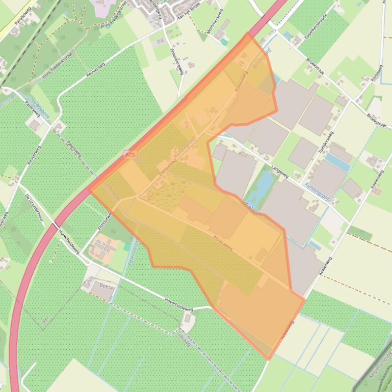 Kaart van postcodegebied 5951NK.