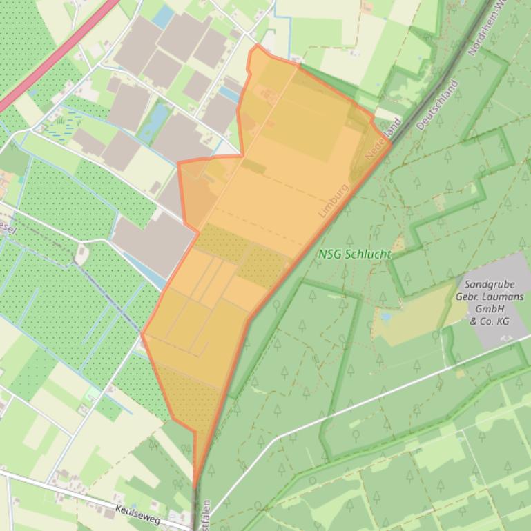 Kaart van postcodegebied 5951NL.