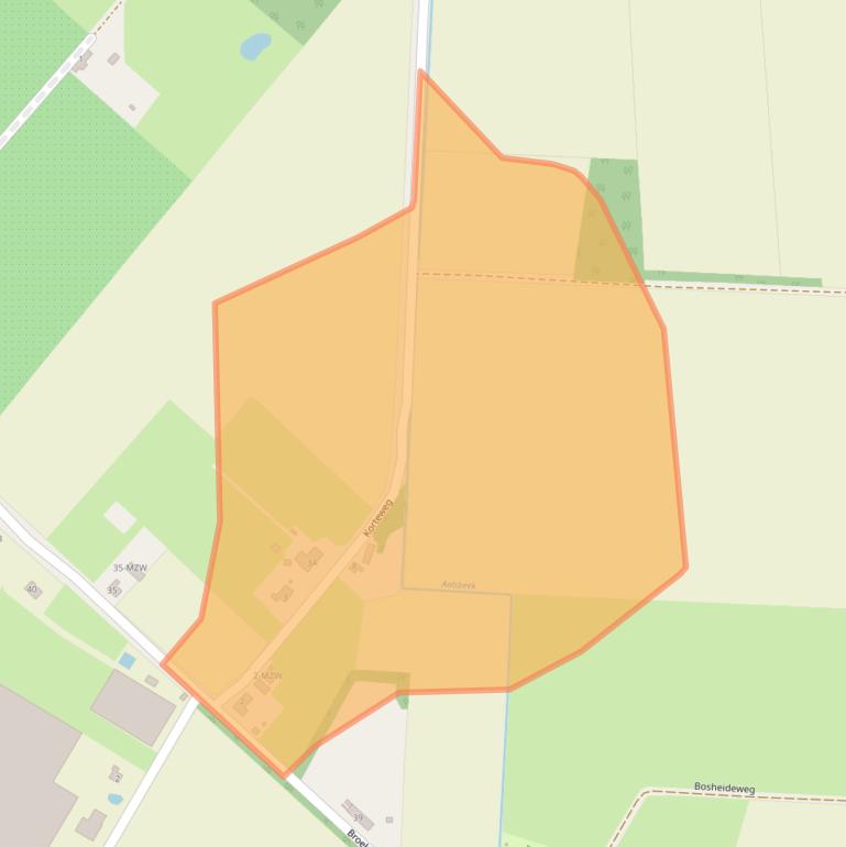 Kaart van postcodegebied 5951NP.