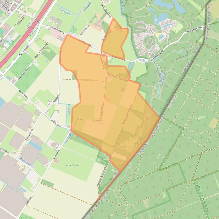 Kaart van postcodegebied 5951NR.