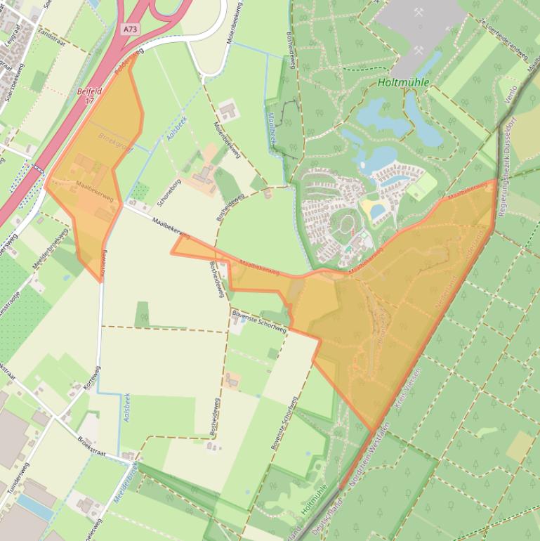 Kaart van postcodegebied 5951NT.