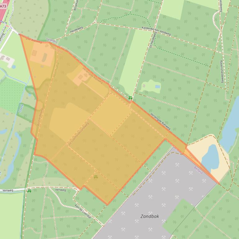 Kaart van postcodegebied 5951PH.