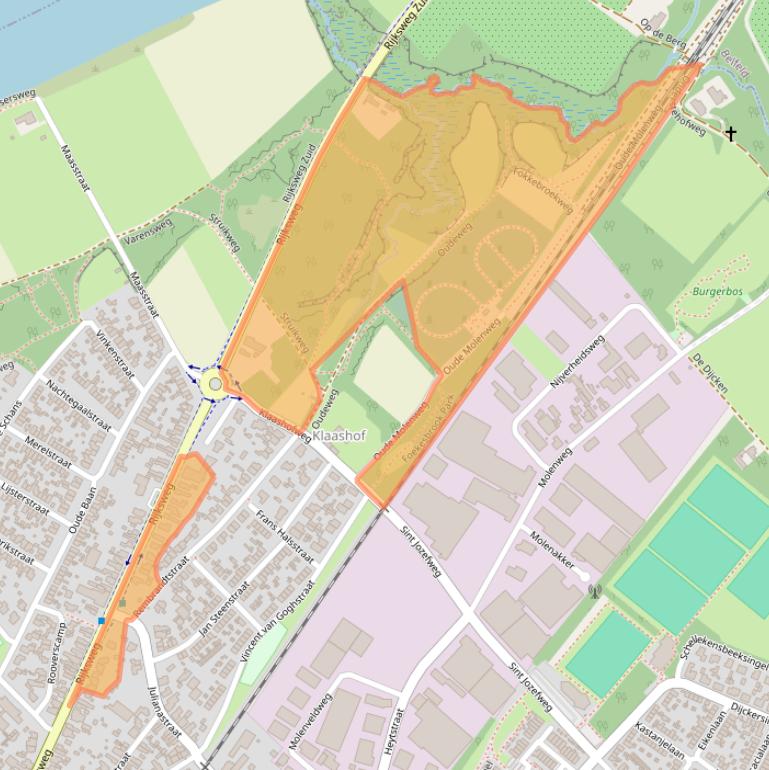 Kaart van postcodegebied 5953AJ.