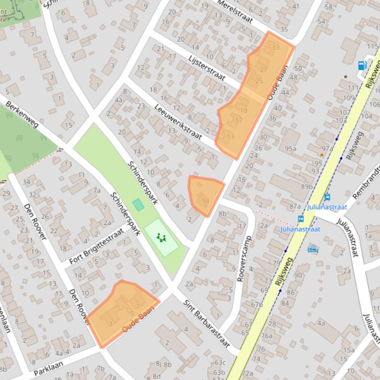 Kaart van postcodegebied 5953AN.