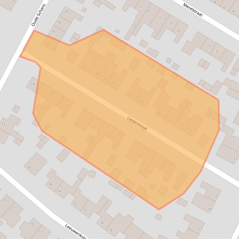 Kaart van postcodegebied 5953AX.