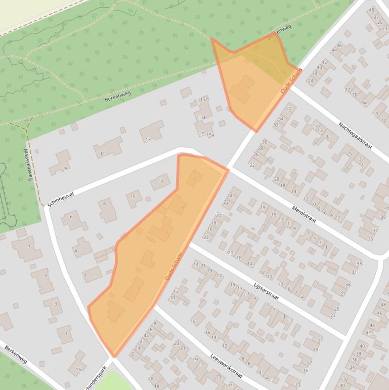 Kaart van postcodegebied 5953BA.