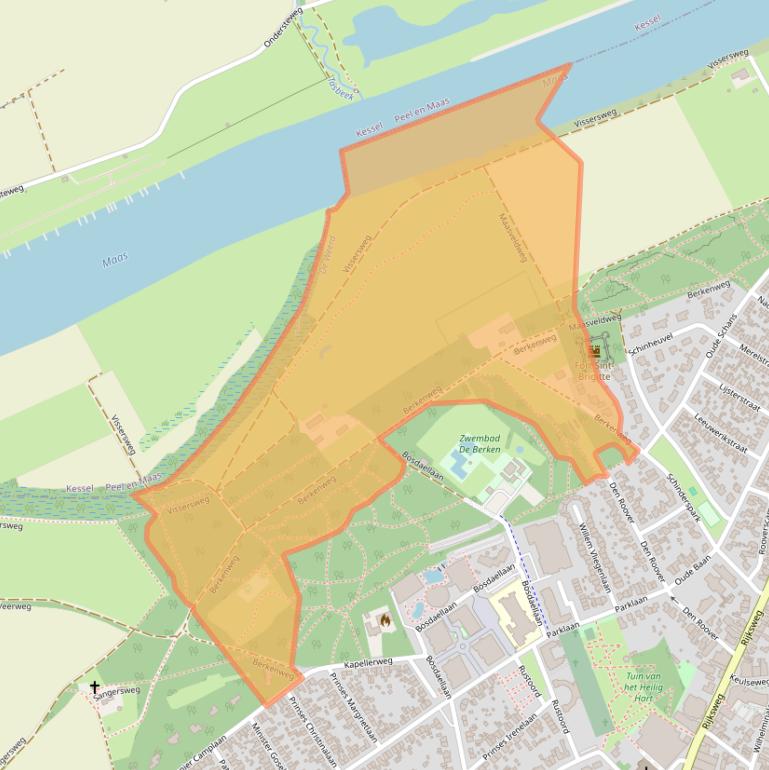 Kaart van postcodegebied 5953BK.