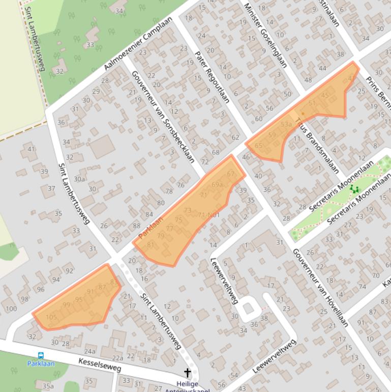 Kaart van postcodegebied 5953BR.