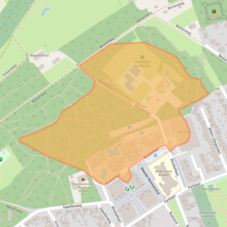 Kaart van postcodegebied 5953BW.