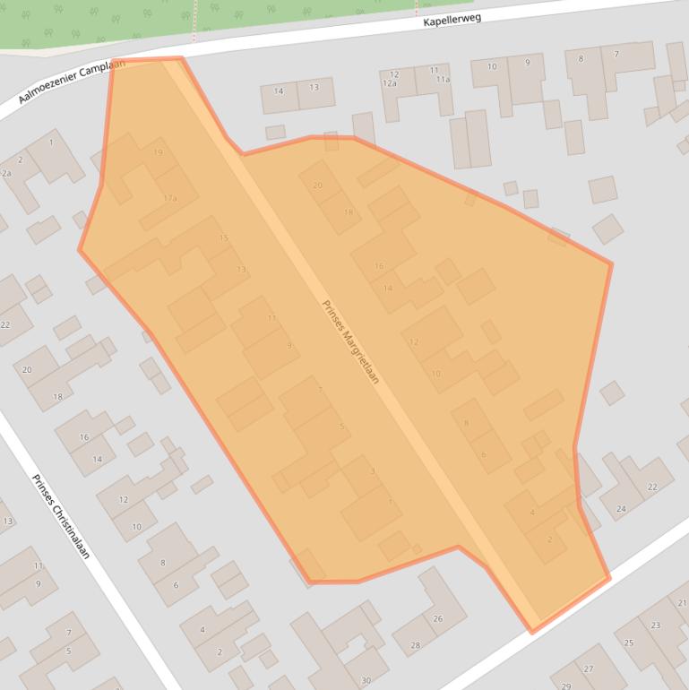 Kaart van postcodegebied 5953CA.