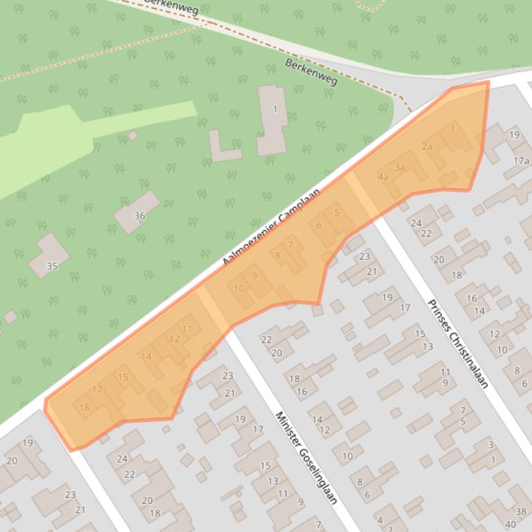 Kaart van postcodegebied 5953CG.