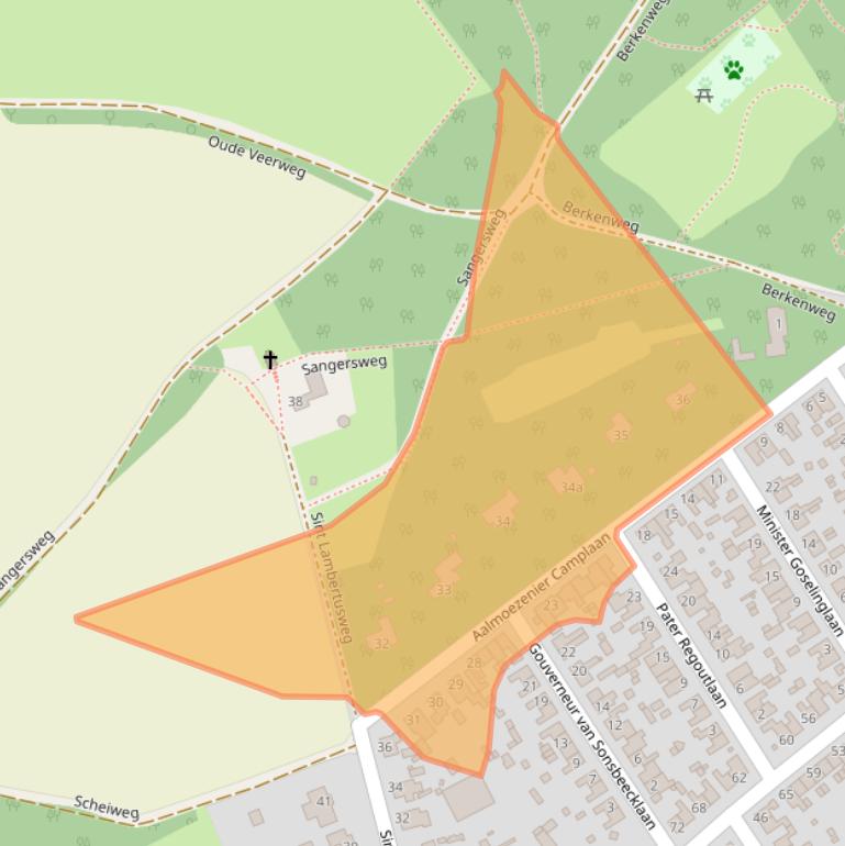 Kaart van postcodegebied 5953CH.