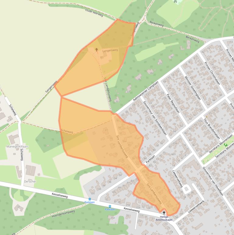 Kaart van postcodegebied 5953CJ.