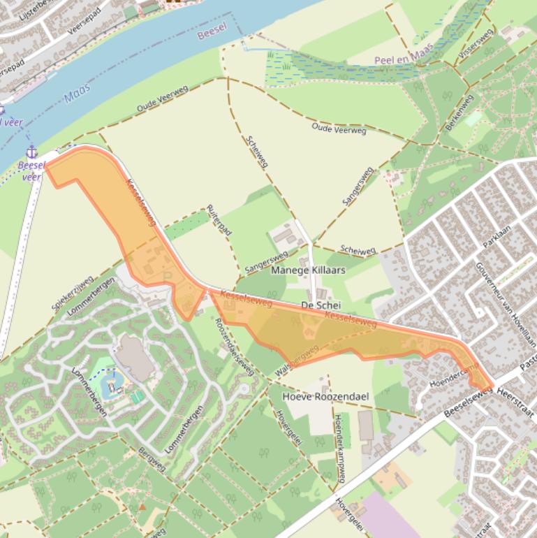 Kaart van postcodegebied 5953CK.