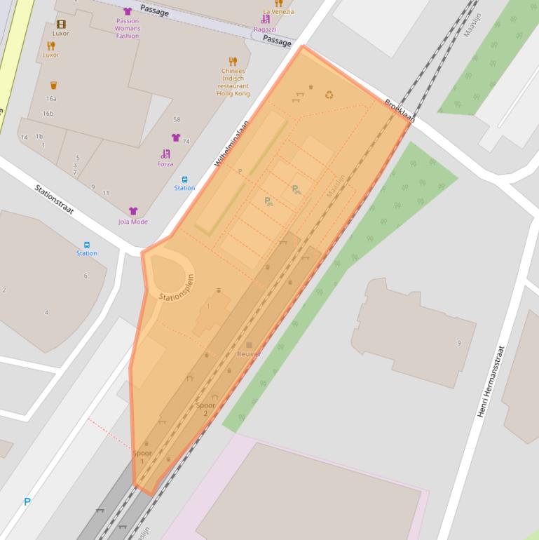 Kaart van postcodegebied 5953DV.