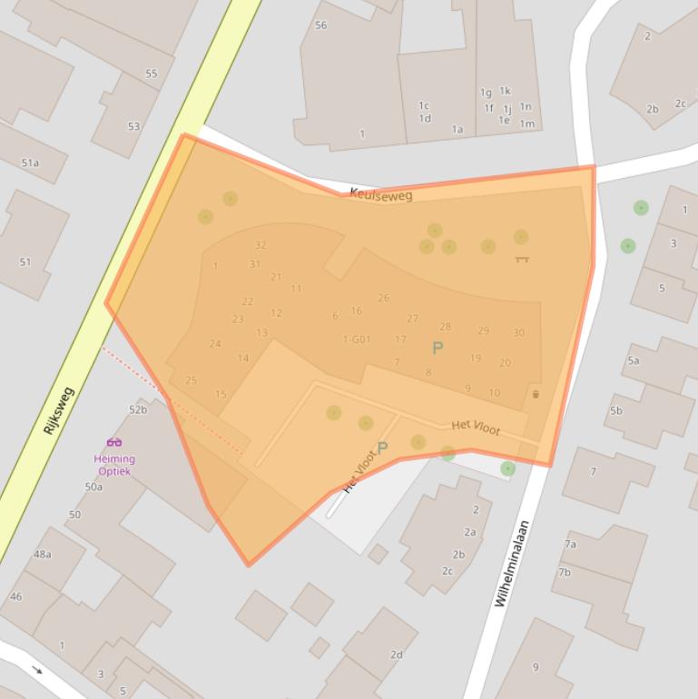 Kaart van postcodegebied 5953DX.