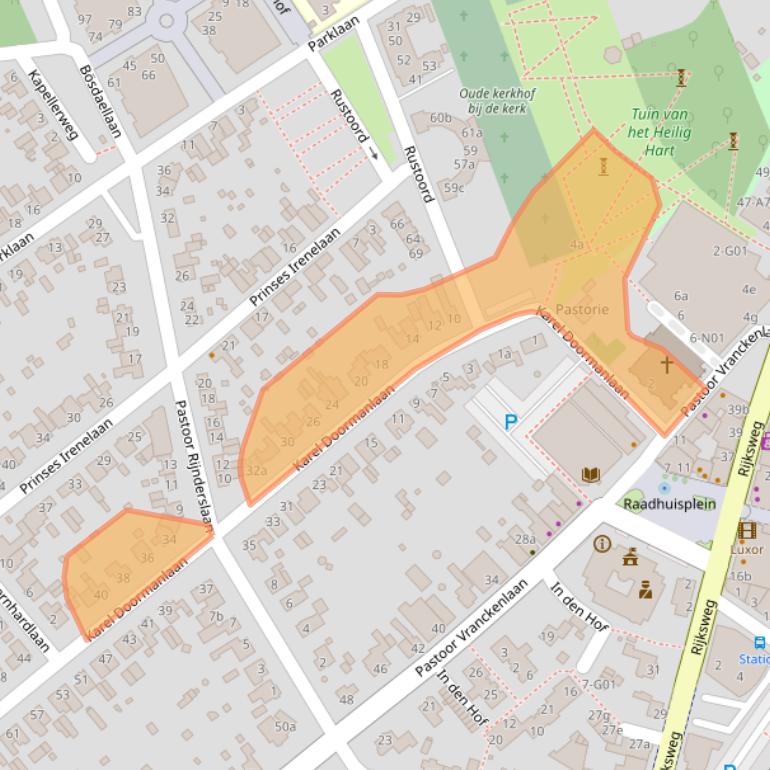 Kaart van postcodegebied 5953EM.