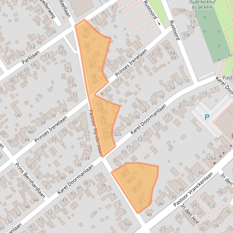 Kaart van postcodegebied 5953ER.