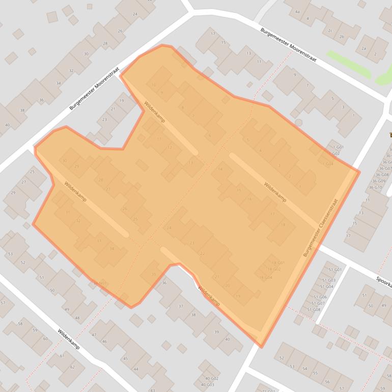 Kaart van postcodegebied 5953GA.