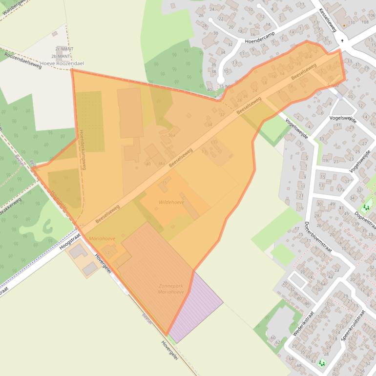 Kaart van postcodegebied 5953GH.
