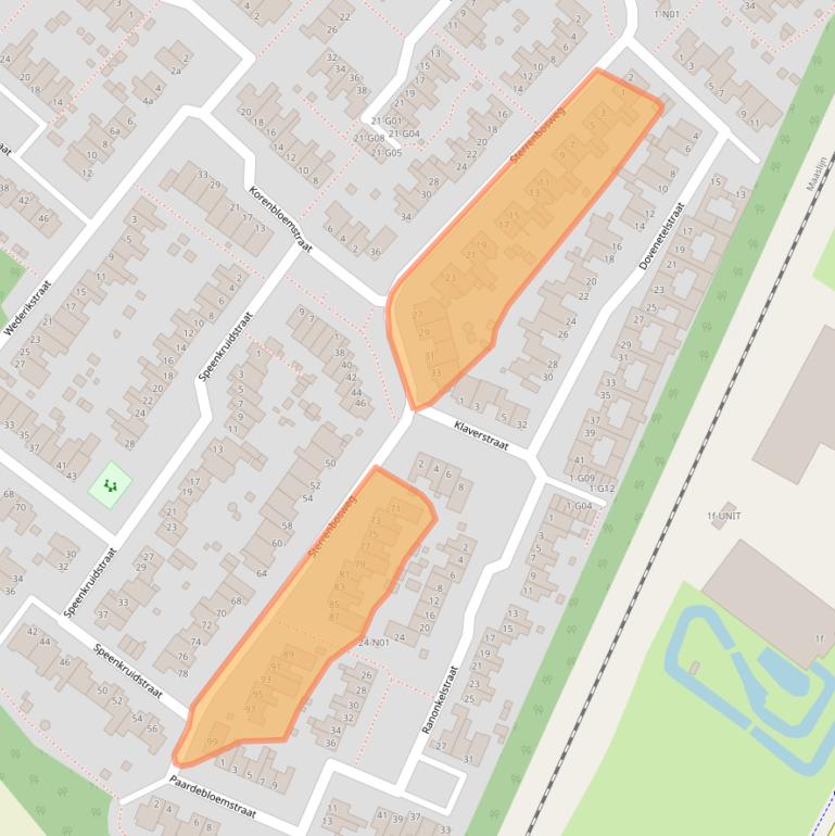 Kaart van postcodegebied 5953GN.
