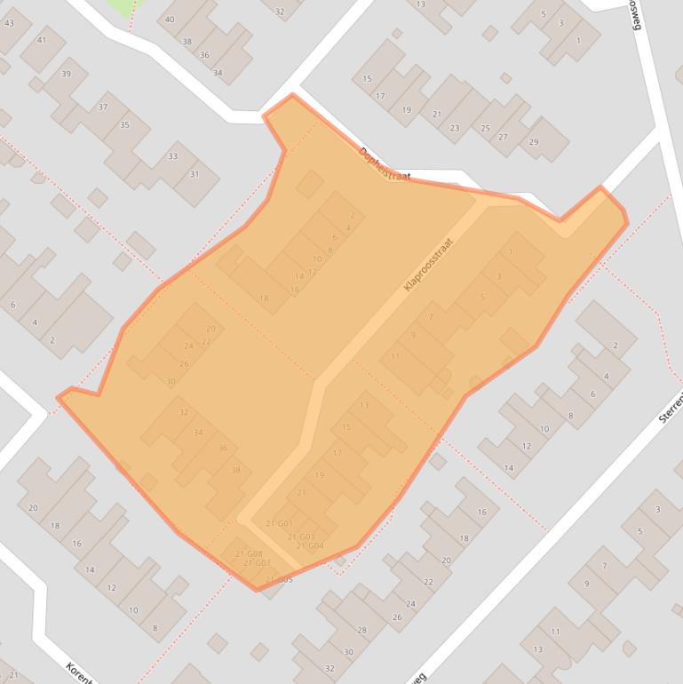 Kaart van postcodegebied 5953GP.