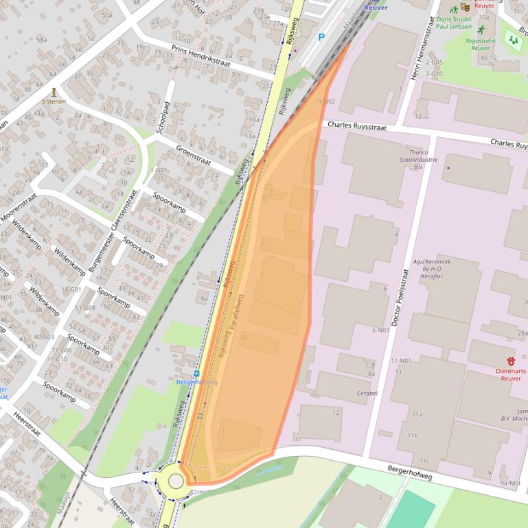 Kaart van postcodegebied 5953GW.