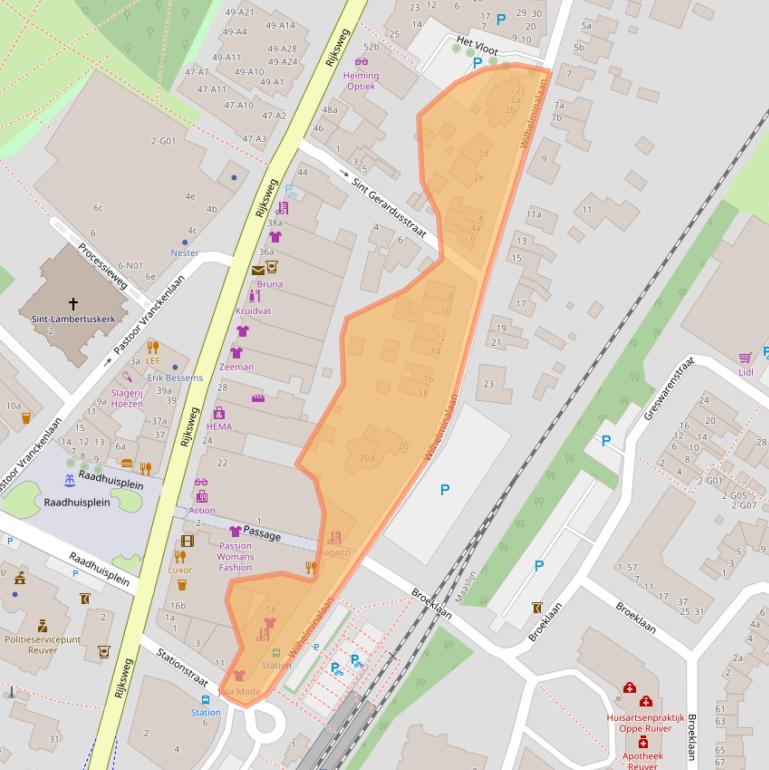 Kaart van postcodegebied 5953HB.