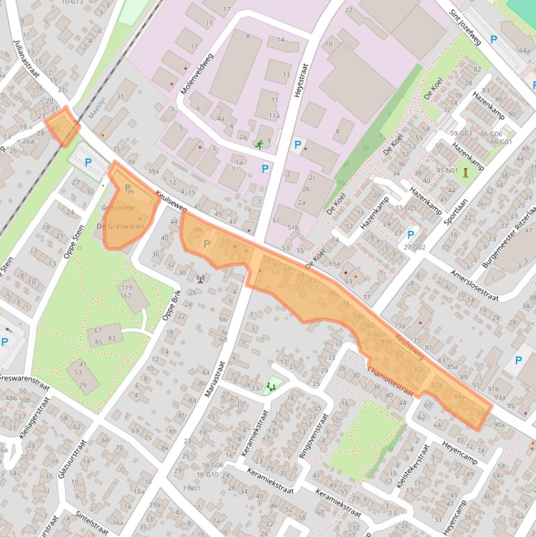 Kaart van postcodegebied 5953HL.