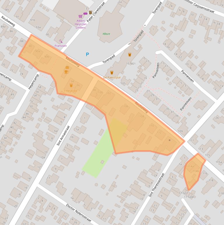 Kaart van postcodegebied 5953HM.