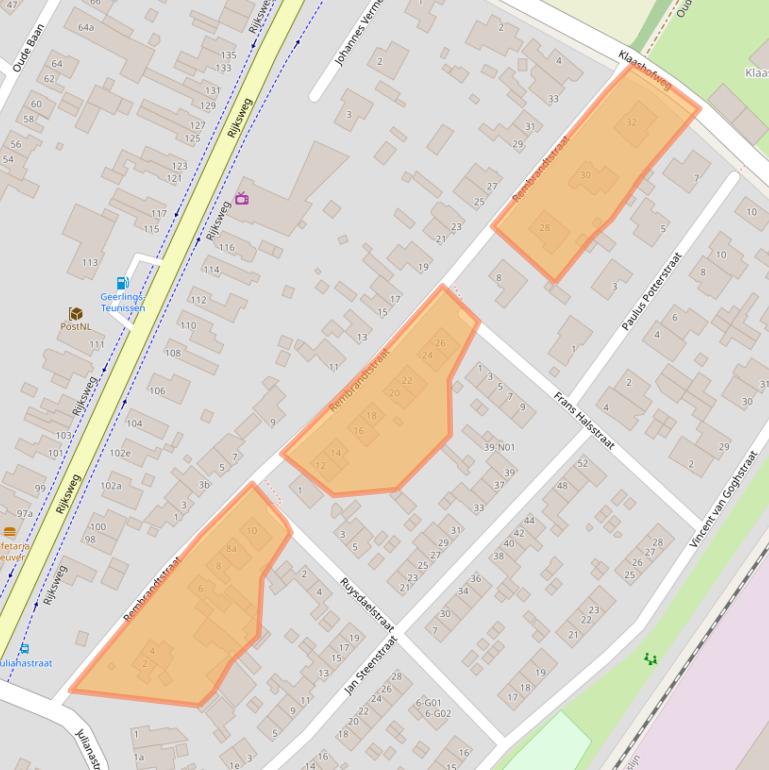 Kaart van postcodegebied 5953HV.