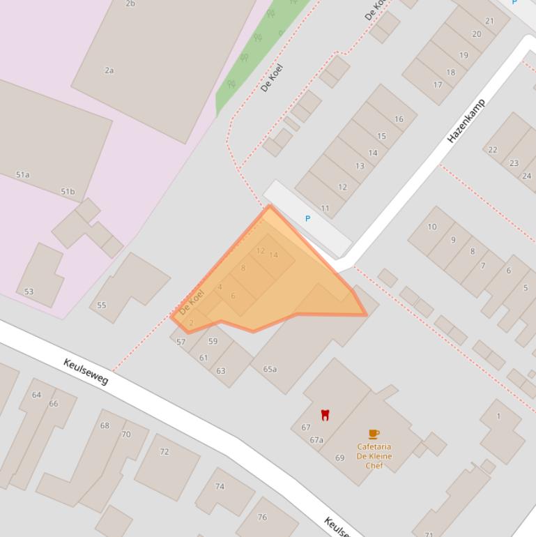 Kaart van postcodegebied 5953HZ.