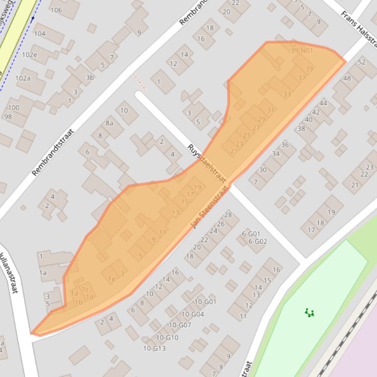 Kaart van postcodegebied 5953JA.