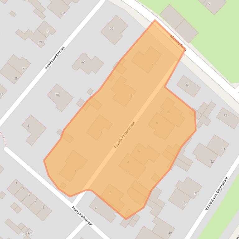 Kaart van postcodegebied 5953JG.