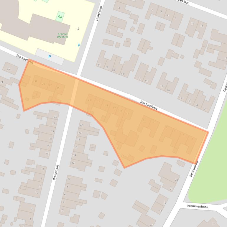 Kaart van postcodegebied 5953JK.