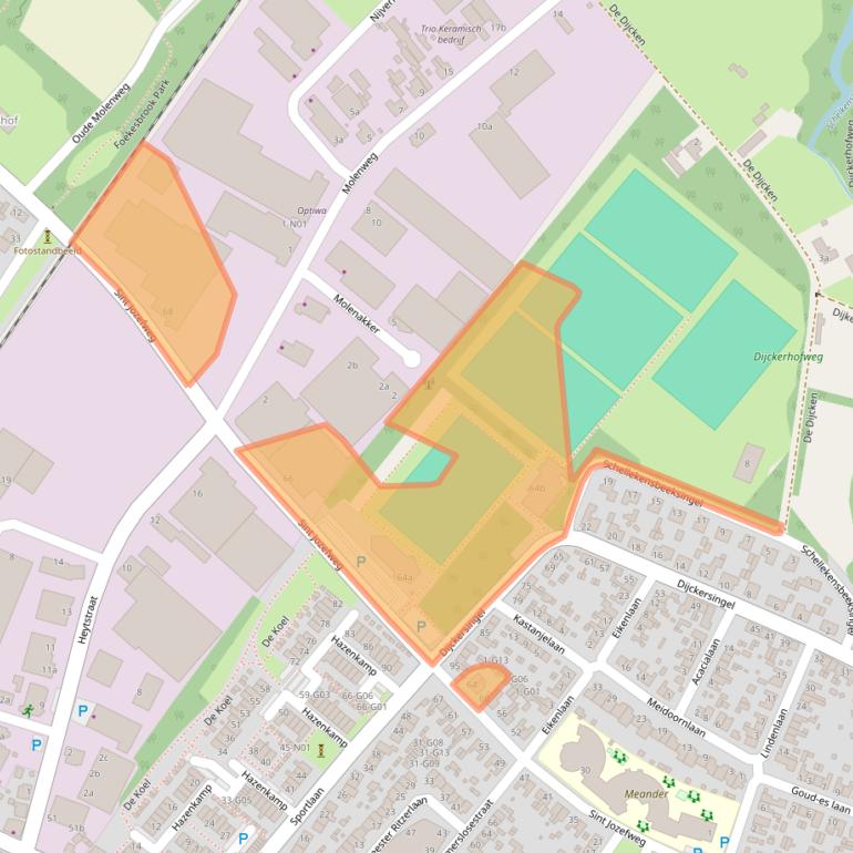 Kaart van postcodegebied 5953JP.