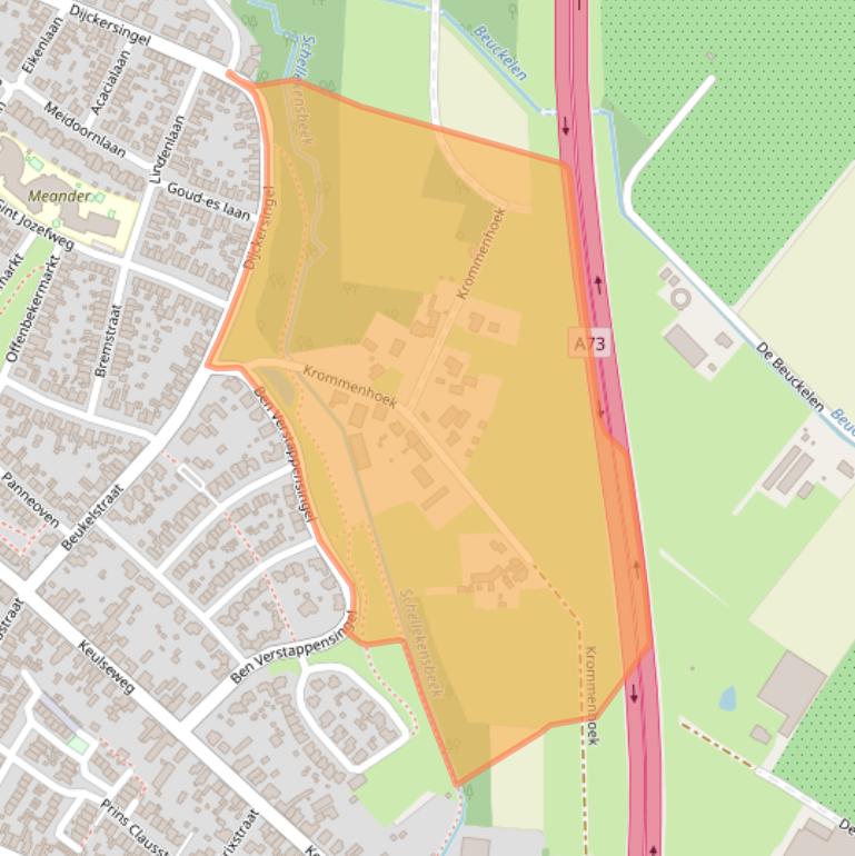 Kaart van postcodegebied 5953JV.