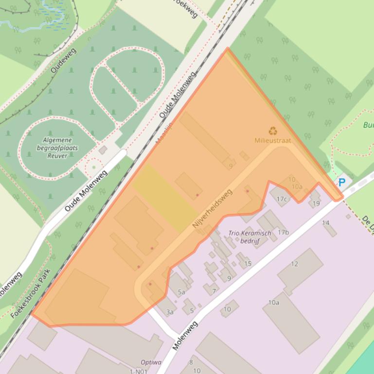 Kaart van postcodegebied 5953JZ.