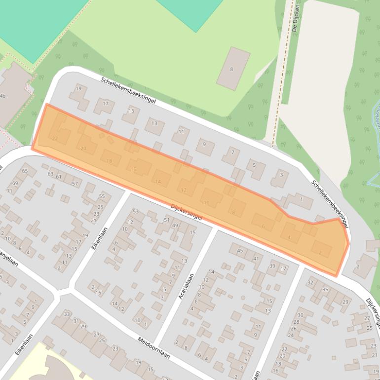 Kaart van postcodegebied 5953KC.