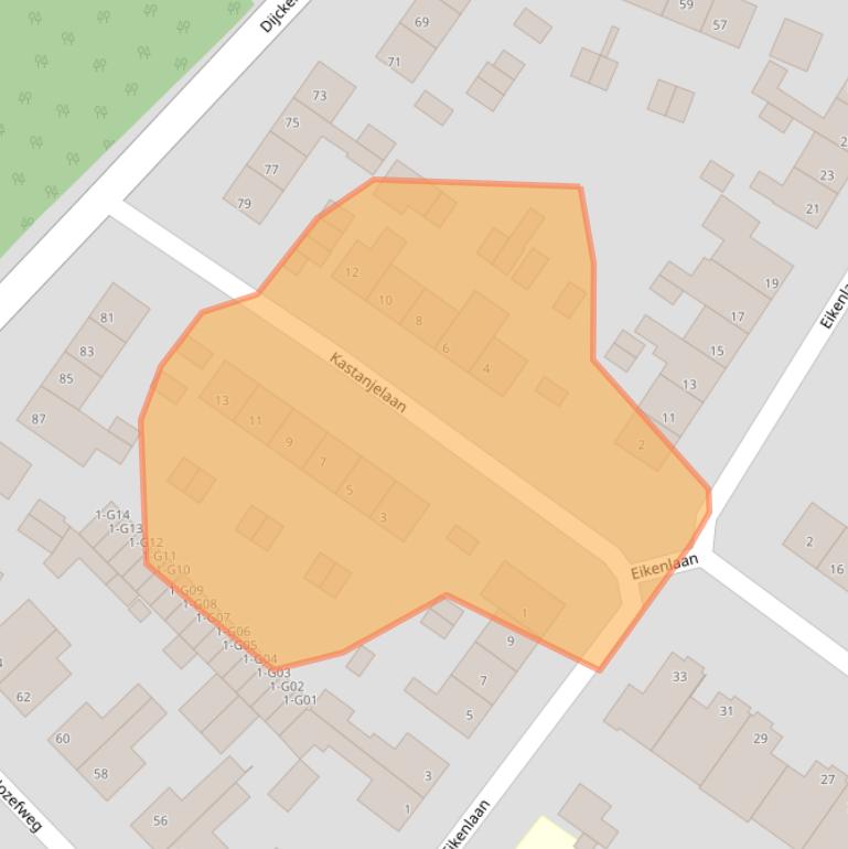 Kaart van postcodegebied 5953KK.