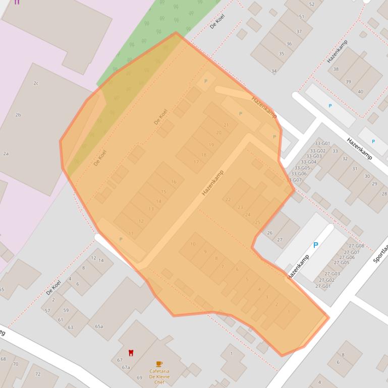 Kaart van postcodegebied 5953KM.