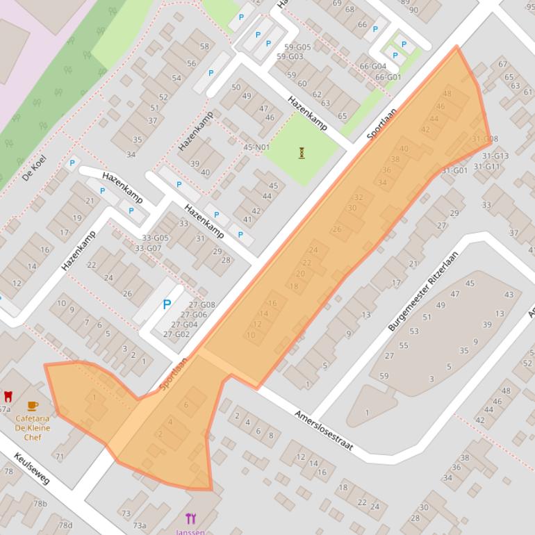 Kaart van postcodegebied 5953KS.